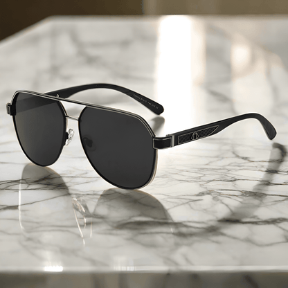 2105 DARK HEX -  Aviator  Style - HD Polarised Sunglasses for Men - UV400 Protection, Stainless Steel Frame