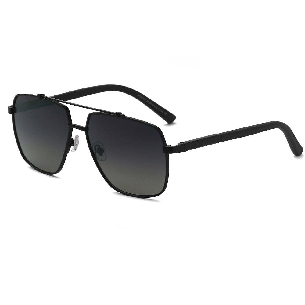 2109 SHADOW LUXE -  Double Bridge Aviator Style - HD Polarised Sunglasses for Men - UV400 Protection, Stainless Steel Frame