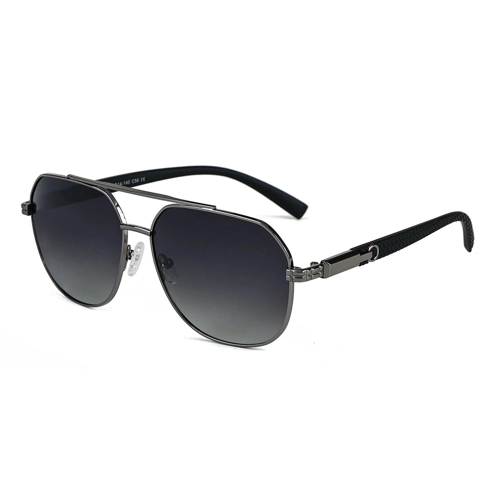 TITAN EDGE -  Aviator Style - HD Polarised Sunglasses for Men - UV400 Protection, Stainless Steel Frame, Matte Black