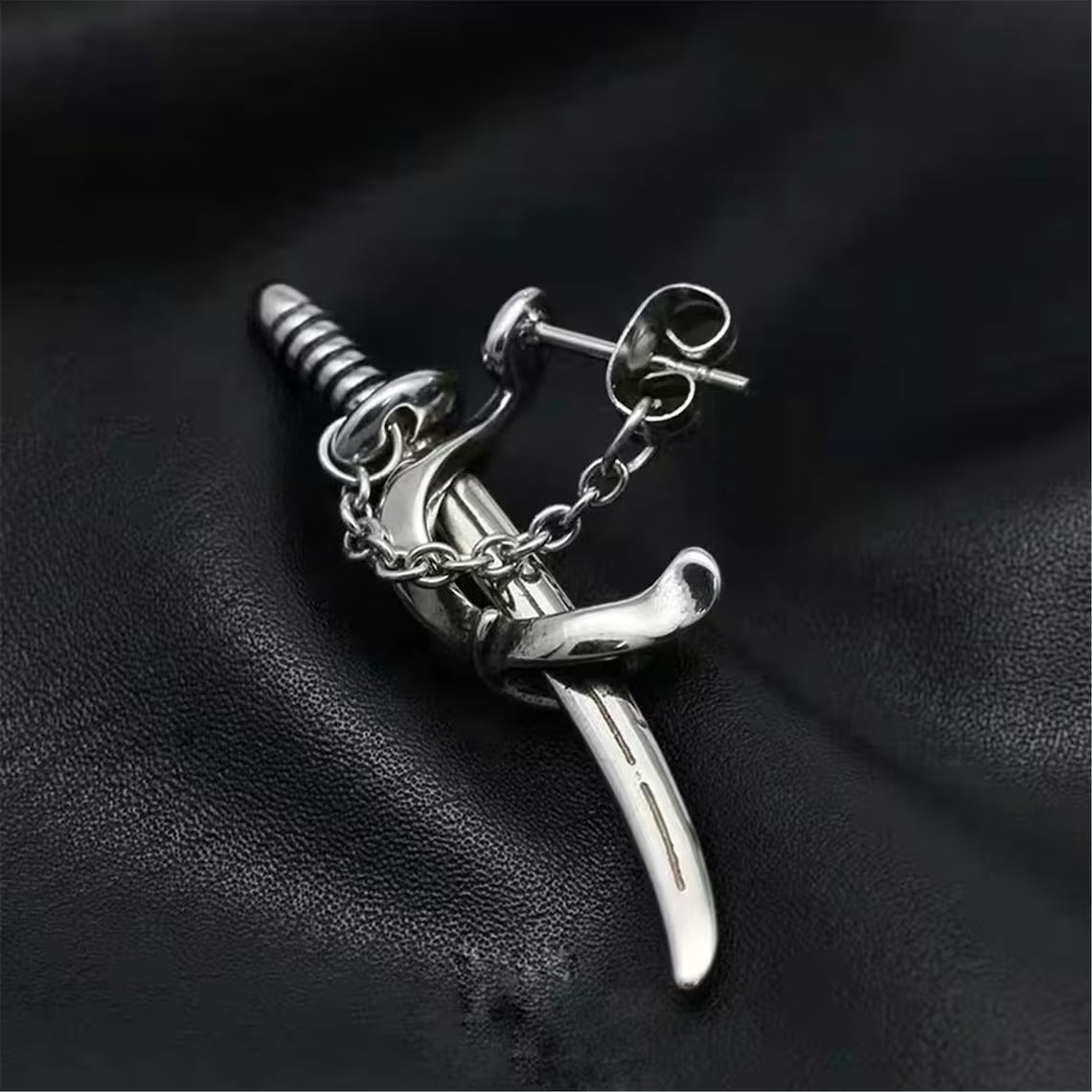 SAMURAI - Titanium Steel Stud Earrings for Men & Boys