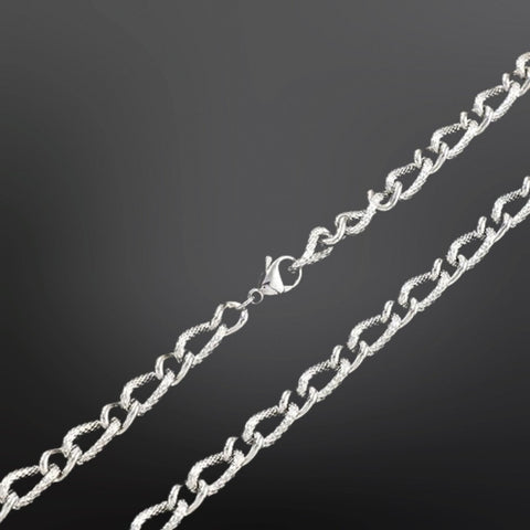 CZAR CURVE - 8mm Chain Pure Stainless Steel 23inch for Men & Boys